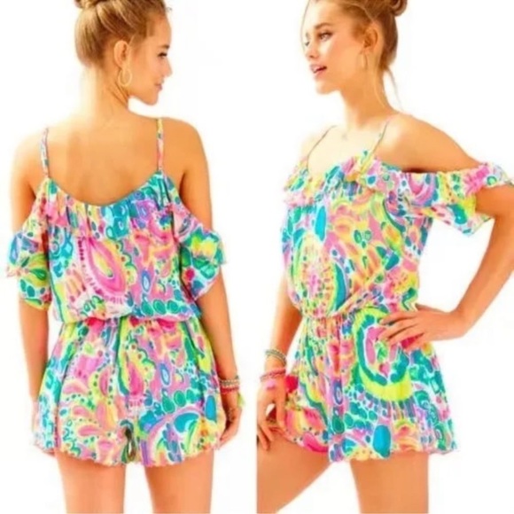 Lilly Pulitzer Pants - Lilly Pulitzer Fenella Short Romper 30382